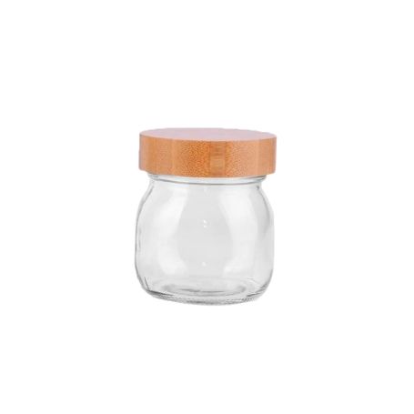 Glass Jar with Bamboo Lid 300ml