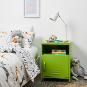 Metal Cabinet with Cubby Lime Green  - 1