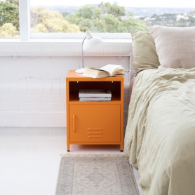 Metal Cabinet with Cubby Tangerine