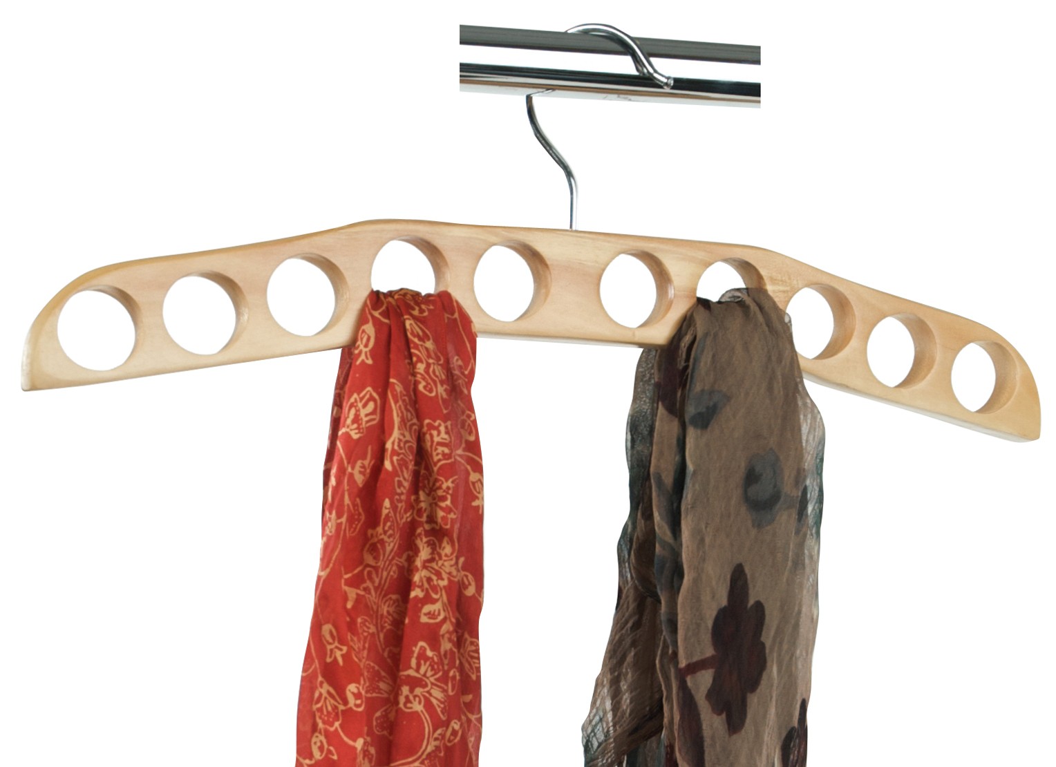 Scarf Hanger 10 Hole Wooden from Storage Box