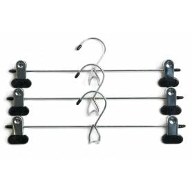 Coat Hanger with Clips Chrome 3Pack