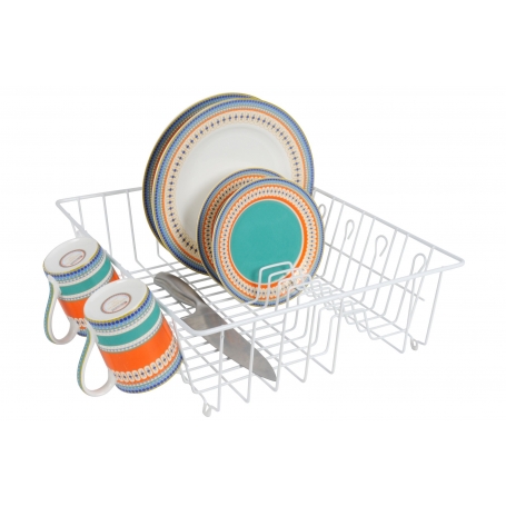 Dish Drainer with Cup Hooks