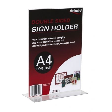 Sign Holder A4 Upright Portrait Deflect-o - 1