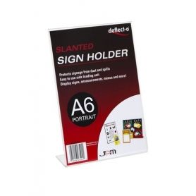 Sign Holder A6 Slanted Portrait Deflect-o - 1