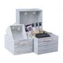 White Wash Wooden Crate Small
