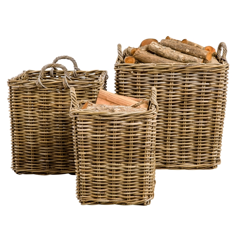 Rattan Log Basket Medium