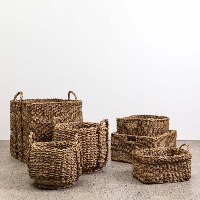Square Seagrass Basket Large