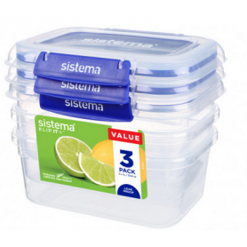 Sistema Klip it+ 1L Food Storer 3 Pack
