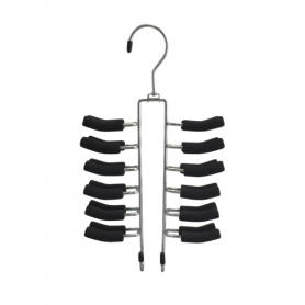 Tie & Belt Hanger 24 Tier Black