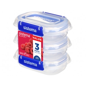 Sistema Klip it+ 180ml Food Storer 3 Pack Sistema Klip it + - 1