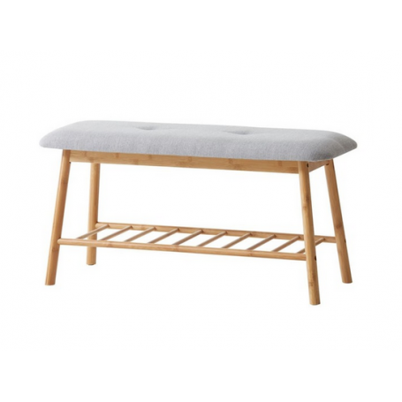 Padded Bench Seat with Bamboo Structure